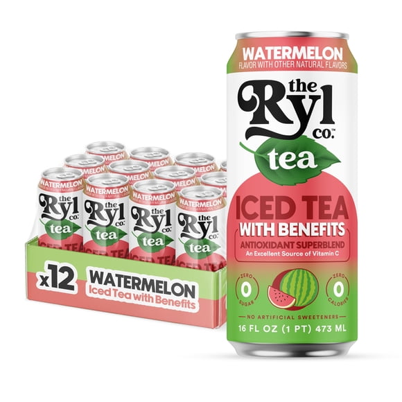 Té helado The Ryl Co sabor sandía sin azúcar 12 latas de 473 ml
