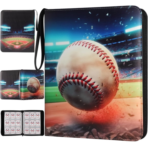 Carpeta Para Tarjetas De Béisbol De 900 Bolsillos Con 50 Fundas