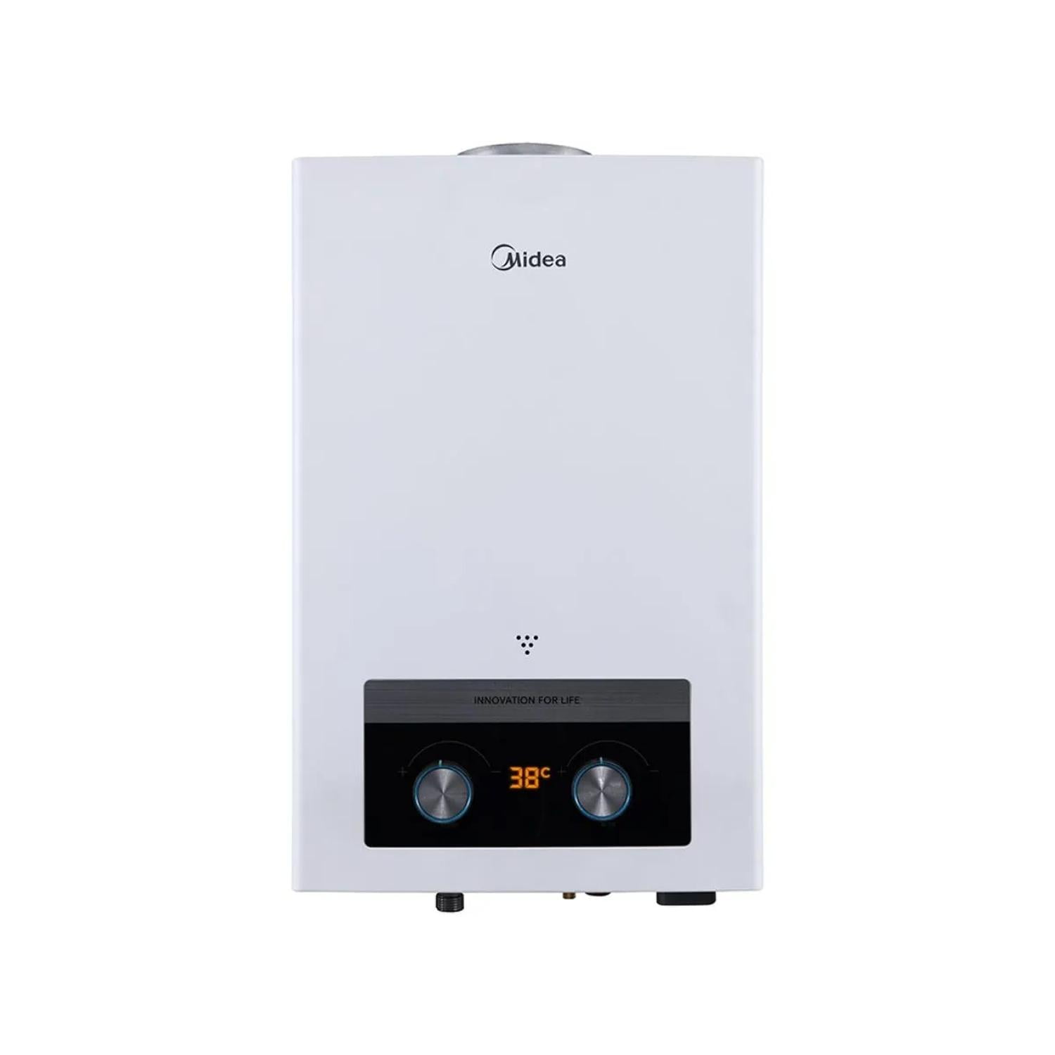 Midea - Calefont 13 Litros Tiro Natural Gas Licuado Blanco