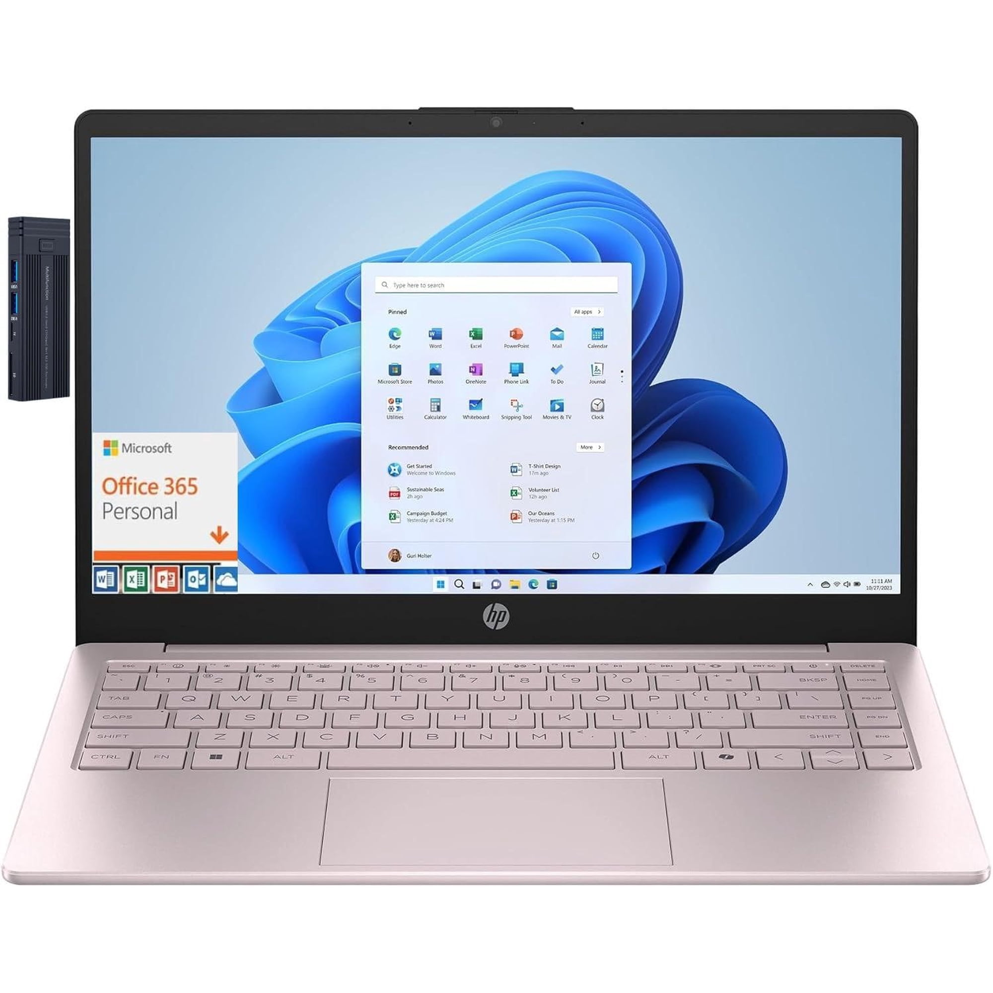 Laptop Hp 14" Intel N150 4gb Ram 128gb Ufs Rosa Wi-fi 6