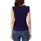 thumbnail image 3 of INSPIRE CHIC Blusas sin mangas para mujer de regreso a clases, blusas de trabajo con volantes y pliegues, tops elegantes azul oscuro M, 3 of 6