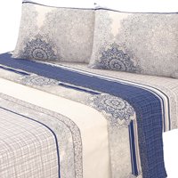 Mallorca - Juego De Sábanas T144 King Delhi Azul