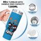 thumbnail image 5 of Niños Ninja Vaso aislado de acero inoxidable con asa, diseño temático, regalo para familia, amigos y fans; incluye pajita y encaja en el portavasos estándar, 40 oz, 5 of 6