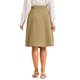 thumbnail image 3 of Falda midi plisada INSPIRE CHIC para mujer con decoración de botones, cintura alta, casual, de oficina, falda acampanada XL caqui, 3 of 6