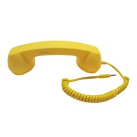 Magideal - Auricular De Teléfono Celular Vintage /3.5Mm /Comfort/ Classic/ Mini Receptor De Teléfono Celular Micrófono Altavoz Teléfono Celular Teléfono Intelige Amarillo