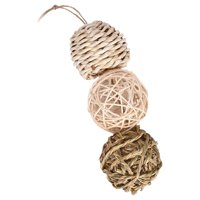 Ioensy - Juguetes Para Masticar, Moler Los Dientes, Bolas De Hierba Molar, Juguete De Conejito Para Animales Pequeños, Ratas