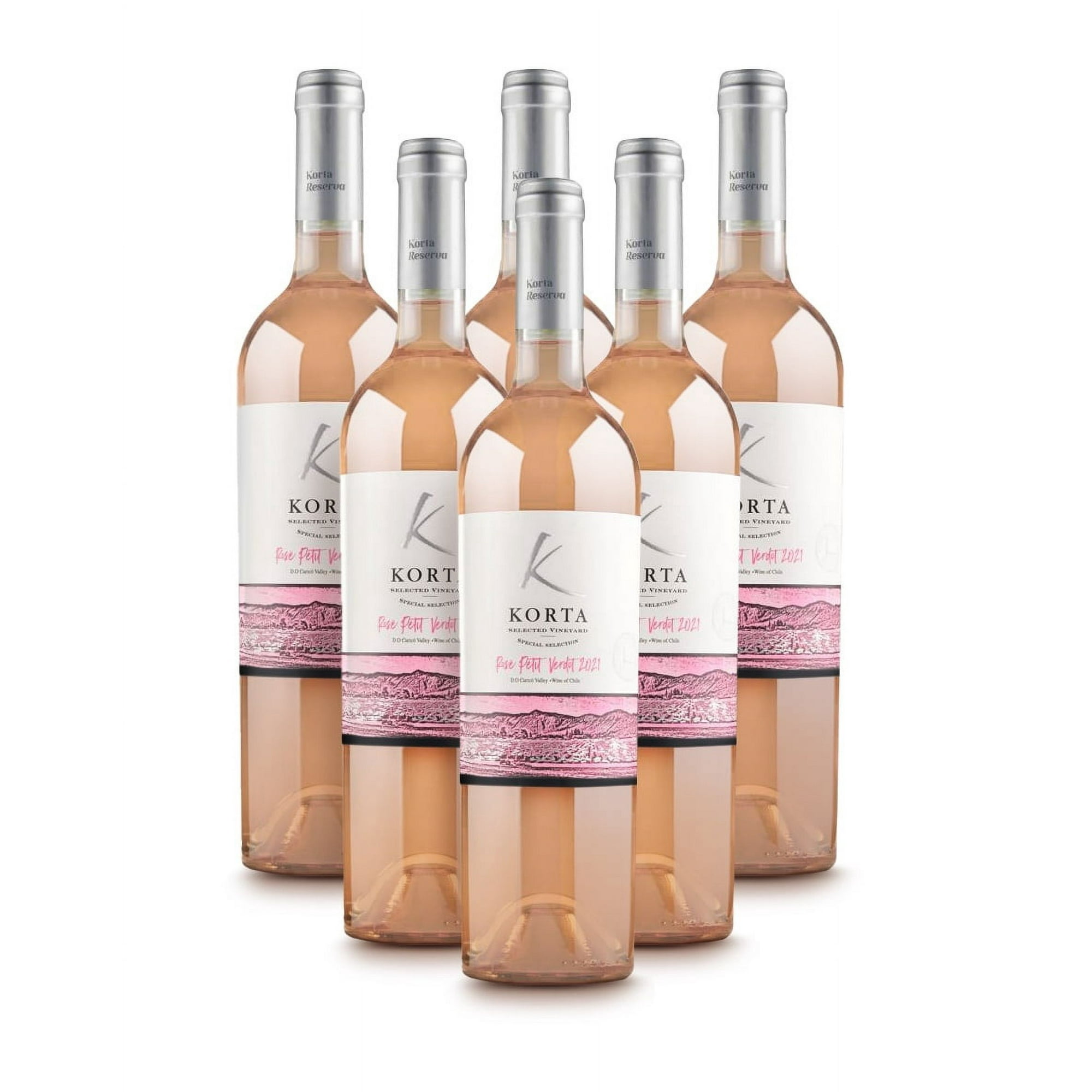 Korta - Vino Selected Rose Petit Verdot, 6 Unidades
