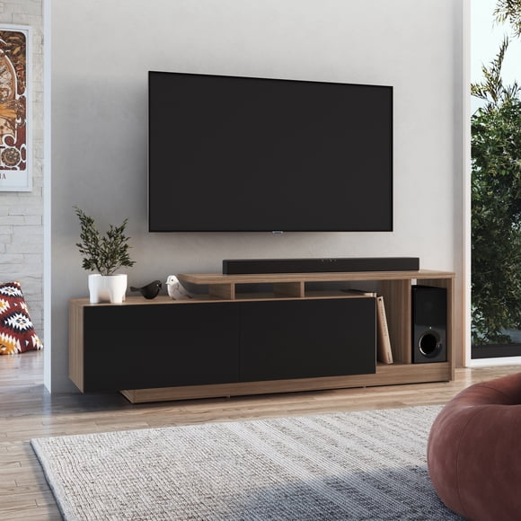 Rack Nova Negro Castaño Tv 50 Pulgadas