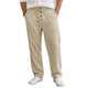 thumbnail image 1 of INSPIRE CHIC Pantalones de Lino Transpirables con Botones y Cintura con Cordón para Hombre, Casuales y Ligeros, Talla 38, Caqui, 1 of 2