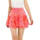 thumbnail image 1 of INSPIRE CHIC Falda Mini de Chifón con Volantes en Capas y Estampado Floral para Mujer, Cintura Elástica, Rosa Talla S, 1 of 8