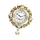 thumbnail image 4 of Reloj Colgante De Pared Decoración Elegante De Arte De Pared Para Comedor Restaurante De Guardería Flores Rosadas, 4 of 5