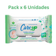 thumbnail image 1 of Toallitas Húmedas Antibacteriales Care Up 6 Paq X 50 U/cTapa, 1 of 2