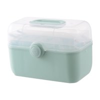 Magideal - Caja De Almacenamiento De Medicamentos, Contenedor De Medicamentos De 3 Capas, Caja Organizadora De Medicamentos, Familia Extraíble, Gran Capacidad, C S