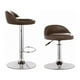 thumbnail image 2 of Pack 2 Silla Bar Taburete Piso Altura Regulable Respaldo Ecocuero Cafe, 2 of 2