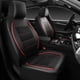 thumbnail image 1 of Fundas de asiento CAR PASS Universal FIT de piel ribeteada, color negro y rojo, 1 of 9
