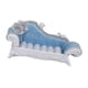 thumbnail image 3 of 1:12 Casa De Muñecas Sofá De Lujo Accesorio De Mobiliario Realista En Miniatura 14x8x5cm Respaldo Azul, 3 of 3