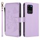 thumbnail image 2 of Funda Cartera Mariposa para [Samsung Galaxy S20 Ultra] con Soporte y Cremallera Morado claro, 2 of 6