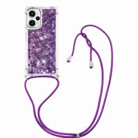 Funda Foxdock Para Xiaomi Poco F5 5G Con Cuerda Ajustable, Brillo Líquido, Protección Antigolpes Y Lente – Ideal Para Regalo