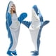 thumbnail image 1 of Pijama Manta De Tiburón Con Capucha Para Adultos Y Niños -Azul, 1 of 5