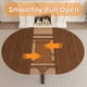 thumbnail image 2 of 47 Inch Extendable Round Dining Table for 4-8 with Storage, Walnut Finish Circle Dining Table with Metal Frame & Thickened Top, Multi-Functional Kitchen & Living Room Table, 2 of 3