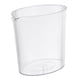 thumbnail image 2 of Cubo de basura de estilo minimalista, cubo de basura redondo sin tapa, cesto de papel de desecho transparente para el hogar, inodoro, cocina y baño Blanco, 2 of 5