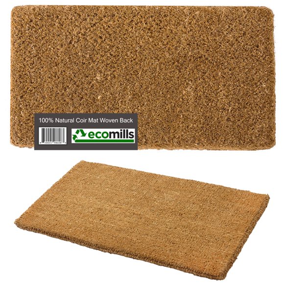 Felpudo Ecomills 56 × 91 cm, 1,5 cm de grosor, tejido de fibra de coco