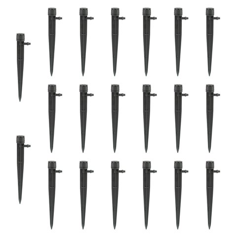 Ioensy - 20X Goteros De Riego Portátiles Con Flujo De Agua De 360 Grados Para Huertos De Verduras, Color Negro