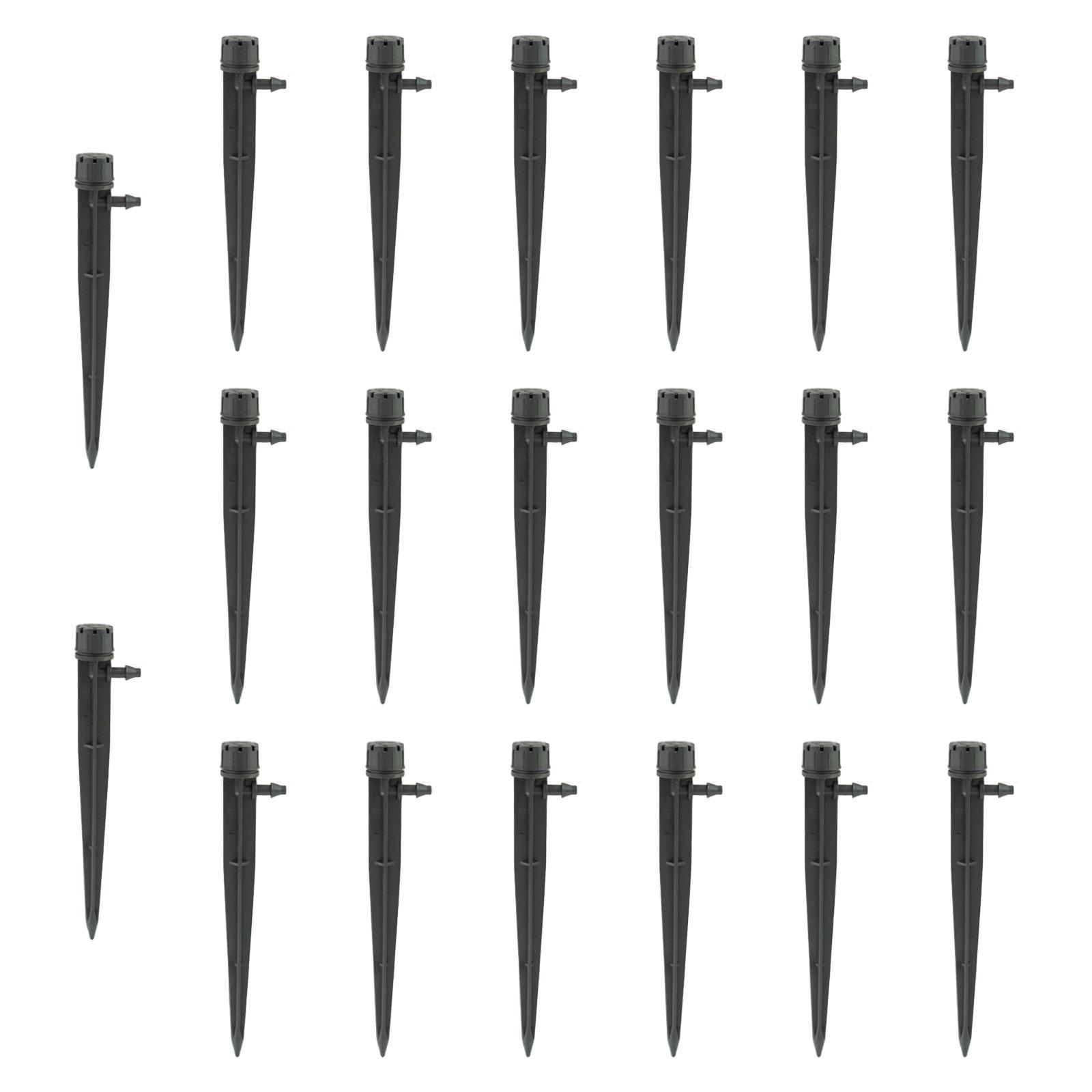 Ioensy - 20X Goteros De Riego Portátiles Con Flujo De Agua De 360 Grados Para Huertos De Verduras, Color Negro