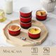 thumbnail image 3 of Juego de 6 cazuelitas MALACASA de 118 ml, color rojo, aptas para horno, 3 of 9