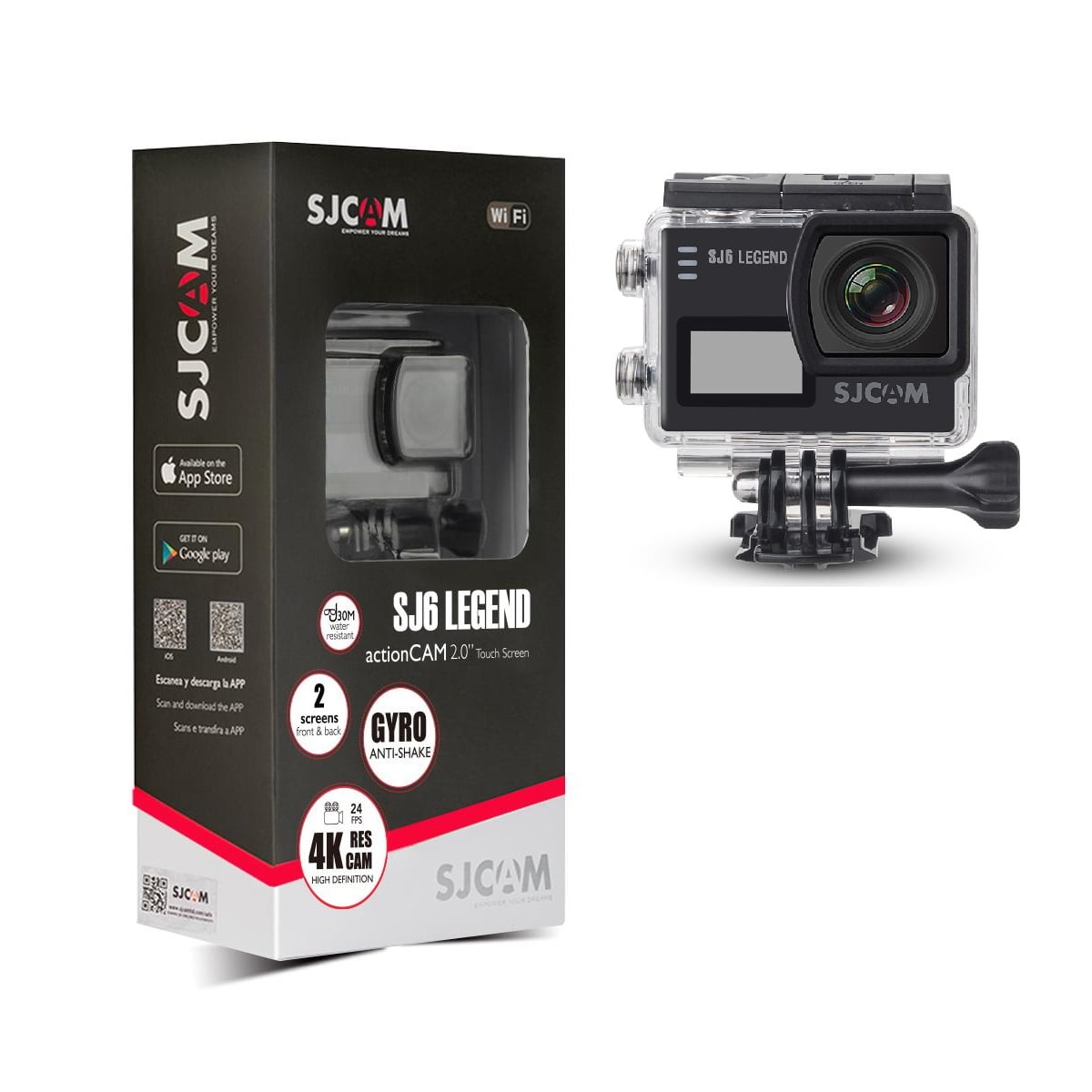Cámara Deportiva Sjcam Sj6 Legend 4k Wifi Estabilizador Giroscópico