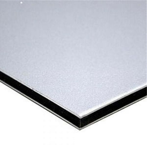 Alukomp - Plancha Aluminio Compuesto Silver Pe 4Mm 0.18 1.22X2.44 Mts