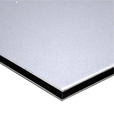 Alukomp - Plancha Aluminio Compuesto Silver Pe 4Mm 0.18 1.22X2.44 Mts