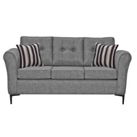 Colbox - Sofá Centauro 3 Cuerpos-Met Tela Gris Medio