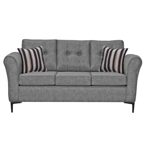 Colbox - Sofá Centauro 3 Cuerpos-Met Tela Gris Medio