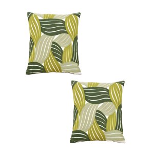 Genérico - Pack De 2 Fundas De Cojin Bordadas 45X45Cm Blanco 13