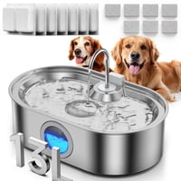 Fuente De Agua Para Perros Ecoconut 13L De Acero Inoxidable Para Perros Grandes