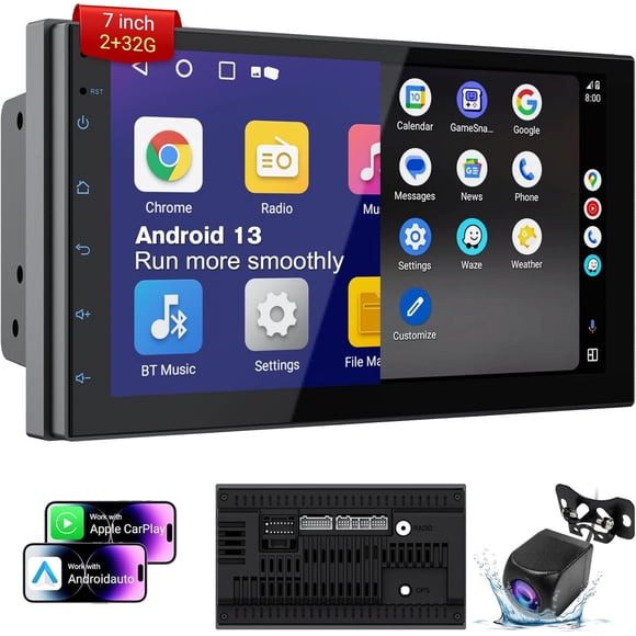 Estareo Doble Din 7 Android 13 Carplay 32gb Gps