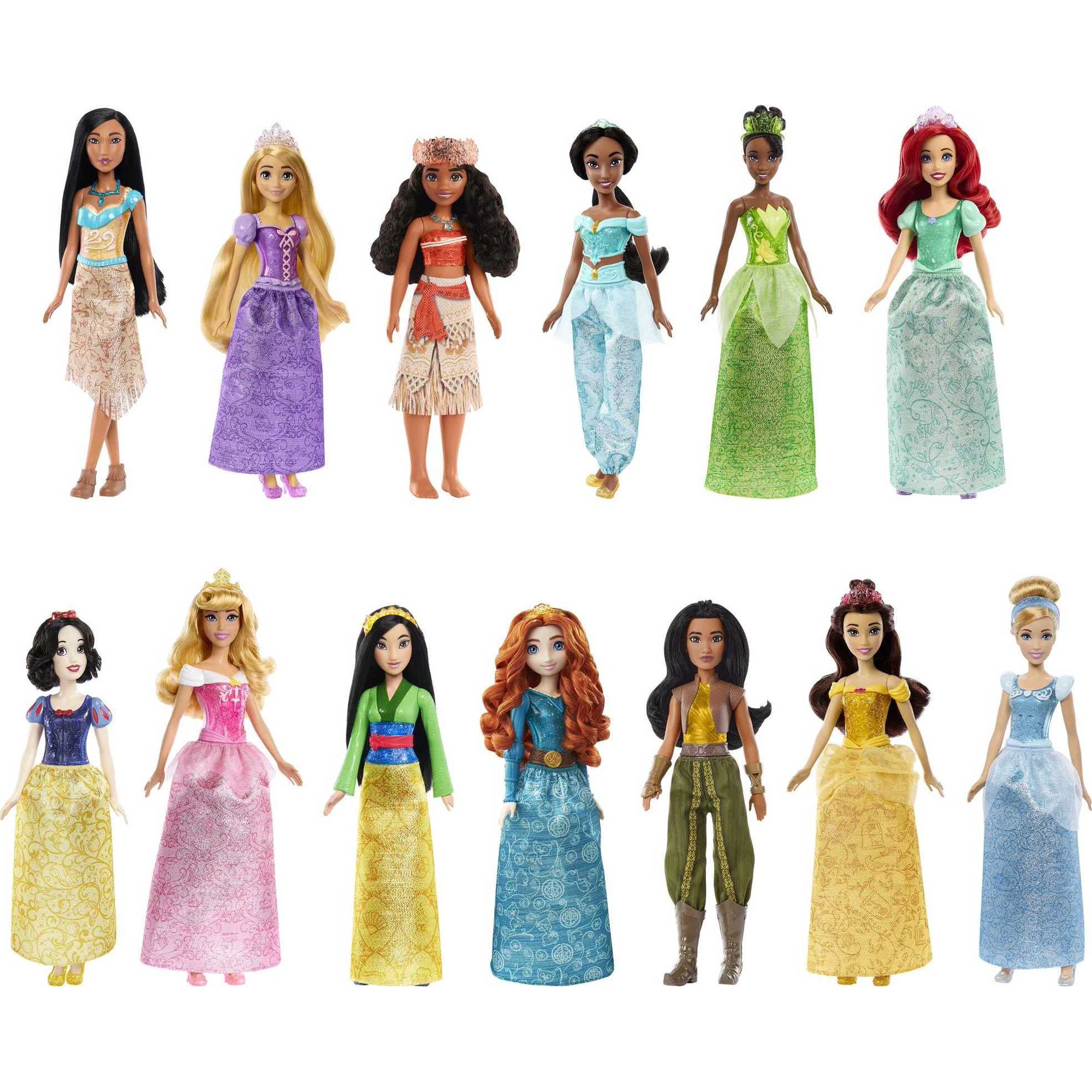 Mattel - Disney Princess Toys, 13 Muñecas A La Moda De Las Princesas