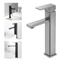 Luxury Kitchen Faucet - Llave Lavamanos Alta Grifo Monomando Acero Inoxidable Plata