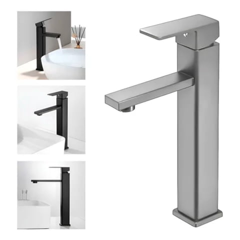 Luxury Kitchen Faucet - Llave Lavamanos Alta Grifo Monomando Acero Inoxidable Plata
