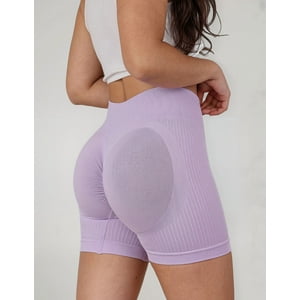 Flix - Short Deportivo Mujer Push Up Rib Cintura Alta