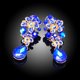 thumbnail image 4 of 2 Pzas Conjuntos de Joyería para Mujer Joyería de Cristal Azul para Mujer Collar y Aretes Brillantes Compromiso Boda Conjuntos de Joyería para Novias Dama de Honor, 4 of 6