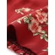 thumbnail image 5 of INSPIRE CHIC Blusa corta floral de mujer con cuello en V y mangas acampanadas, dobladillo fruncido, roja, talla M, 5 of 6