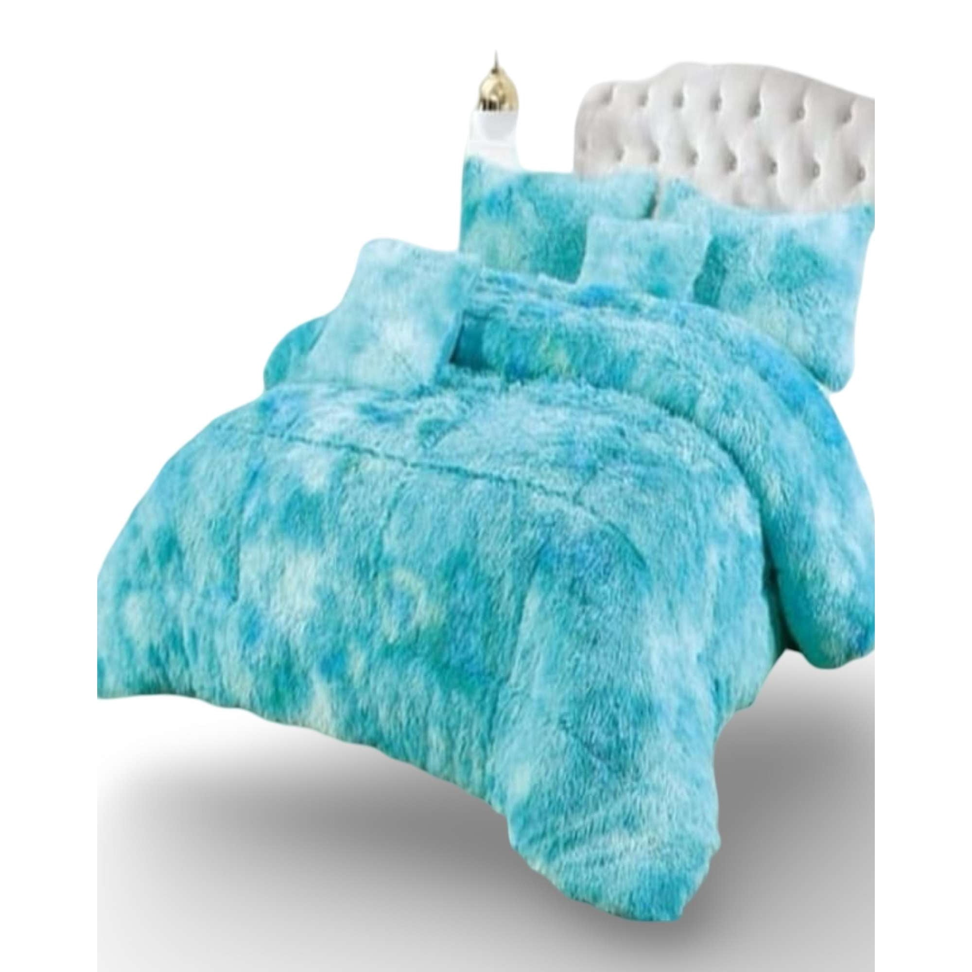 Gran Sol - Plumón Cubrecama Chiporro Peludo Grueso 2 Plazas Calipso Jaspeado