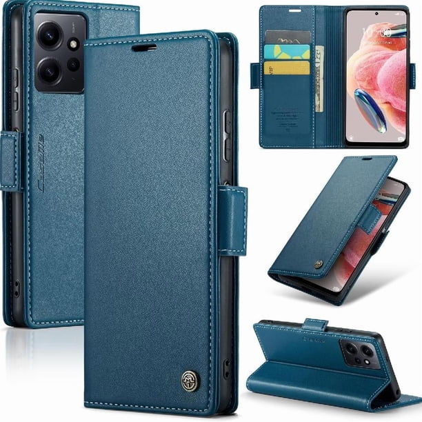CaseMe tipo cartera Xiaomi Redmi Note 12 4G con cierre magnético, RFID, tarjetero, soporte, carga inalámbrica