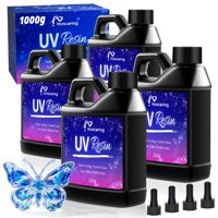 Kit Honcaring De Resina Uv, 1 Kg, Transparente, Tipo Duro, Apto Para Principiantes