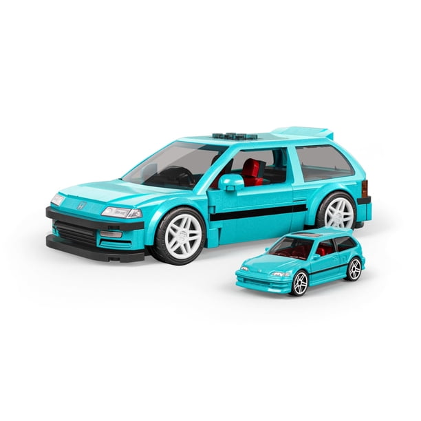 Autos a escala 1:32 Mattel Brick Shop Speed Custom '90 Honda Civic