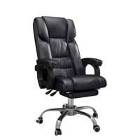 Crusec - Sillón Ejecutivo De Cuero Pu Reclinable Reposapiés Reclinable