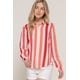 thumbnail image 1 of Camisa Fashnzfab Tejida De Rayas Anchas Manga Larga Roja, 1 of 5