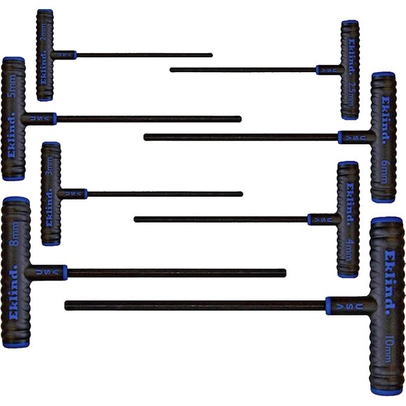 Juego de llaves hexagonales Eklind Tool Power-T Handle 8 piezas métricas MM 2-10